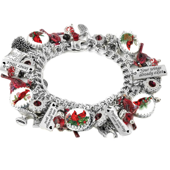 cardinal charm bracelet