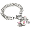 silver flamingo bracelet