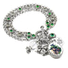 Wicked Witch Charm Bracelet with Emerald Crystals