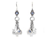 Twelve Days of Christmas Engraved Birthstone Earrings, 2nd Day, Two Turtle Doves