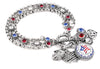 red white blue charm bracelet
