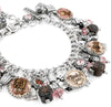 chocolate charms, chocolate jewelry, chocolate, charm bracelet, handmade bracelet, blackberry designs jewelry