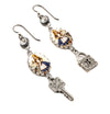 alice in wonderland charm earrings
