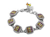 Autumn Leaf Chessboard Crystal Bracelet