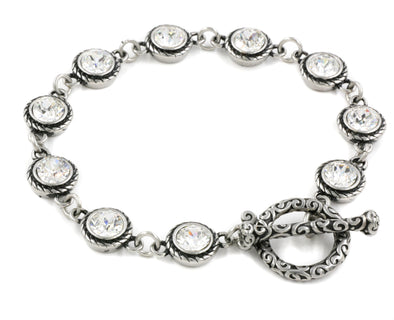 crystal birthstone bracelet for april birthday