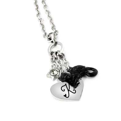 Minimalist Black Cat Necklace 