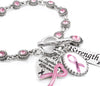 Breast Cancer Awareness Crystal Bracelet
