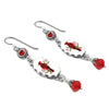Red Cardinal Christmas Earrings