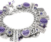 Purple Celtic Charm Bracelet