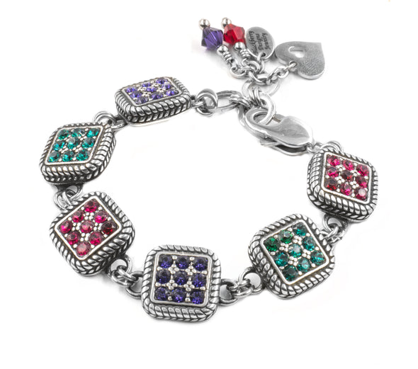 chunky link crystal bracelet