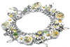 Daisy Charm Bracelet with Real Pearls