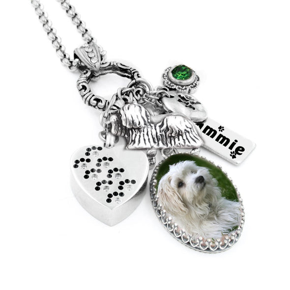 dog photo memorial necklace