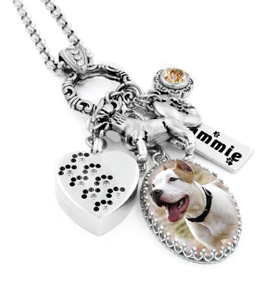 dog memorial charm necklace