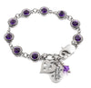 Minimalist February Birthstone Bracelet