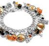 Pumpkin bracelet, Orange and Black, Halloween Jewelry, Blackberry Designs jewelry