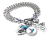 Silver Hummingbird Charm Bracelet