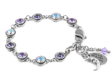Engraved Crystal Bracelet, Moonlight