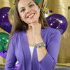 Mardi gras charm bracelet
