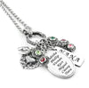 Mothers Necklace with Birthstones, Personalized Engraving