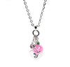 Minimalist Pink Pumpkin Necklace with Personalized Initial