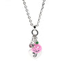 Engraved Pink Pumpkin Necklace with Personalized Initial