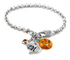 Engraved Pumpkin Bracelet with Personalized Initial