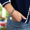 Personalized Military Branch Charm Bracelet, USN, US Army, Marine, Coast Guard, Air Force