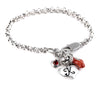 Minimalist Christmas Bracelet with personalized initial 