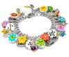 peace signs and daisies 60's cham bracelet