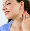 Snowflake Winter Earrings with Crystals