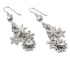 Snowflake Winter Earrings with Crystals