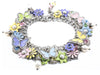 Spring Flower Charm Bracelet with Butterflies