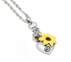 Engraved Sunflower Necklace with Personalized Initial