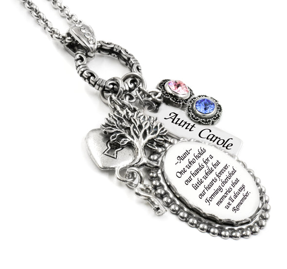 Personalized Aunt Charm Necklace