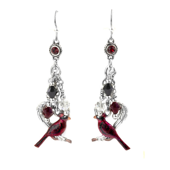 Cardinal Earrings,, I am always with you