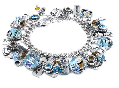 coffee bracelet with 30 charms