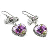 Purple Pansy Earrings
