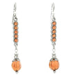 Glass Pumpkin Dangle Earrings