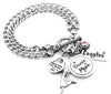 Personalized I love Dance Charm Bracelet