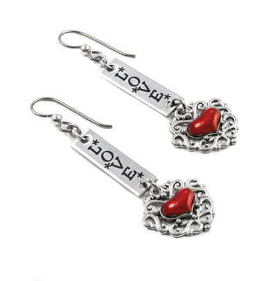 Love earrings for valentines day