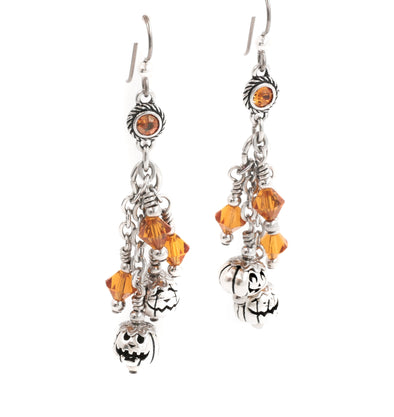 Pumpkin Sterling Silver Earrings
