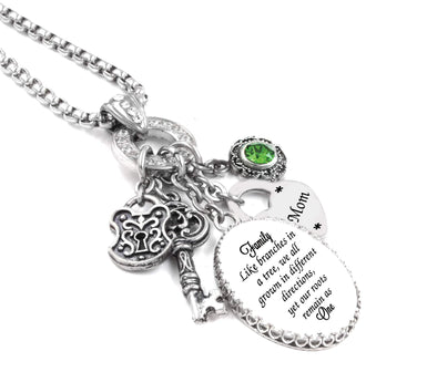 family like branches of a tree quote necklace