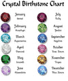 crystal birthstones that can be used in the mothers charm bracelet.