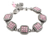 pink pave crystal bracelet