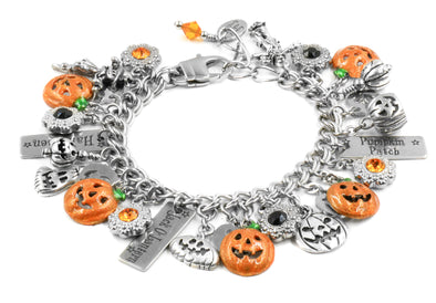 pumpkin and halloween bracelet